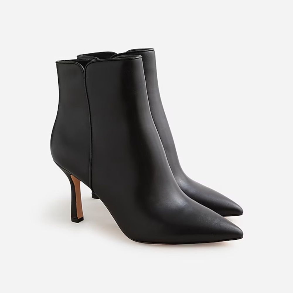 ✨ NEW J.Crew Pointed Toe Leather Stiletto Ankle Boots - Size 12 ✨